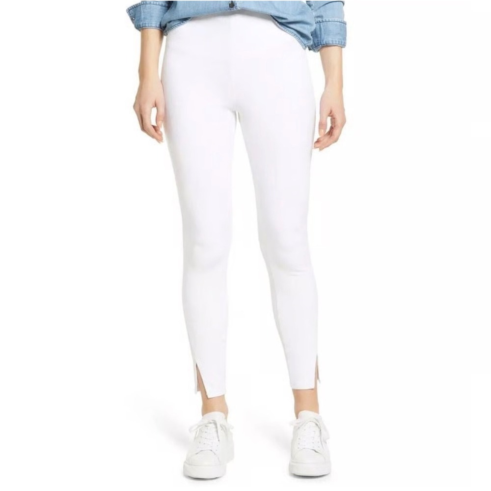Lyssé White Ankle Jeggings Slim Pull On Stretch Pants Clean Girl Size S